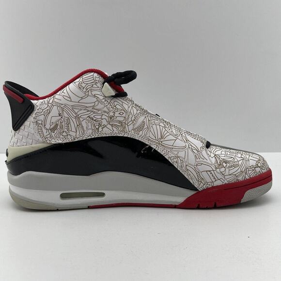 Size 11.5 - Air Jordan Dub Zero White/Black Varsity Red Mens Jumpman Retro - Picture 8 of 16